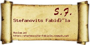 Stefanovits Fabióla névjegykártya